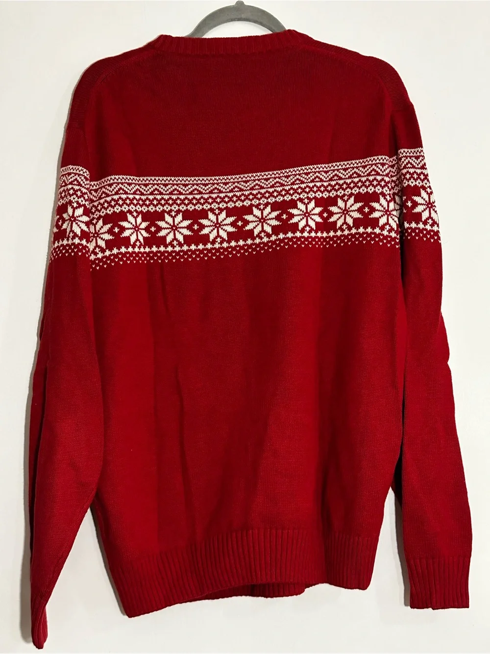 Jos. A. Bank Red Holiday Crewneck Sweater—Unisex